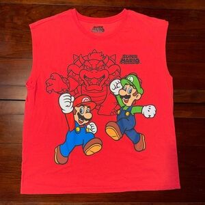 Nintendo Super Mario Mario Luigi Bowser Graphic Sleeveless Shirt Youth 18